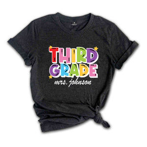 Custom Third Grade Teacher Comfort Colors® Shirt, Third Grade Dream Team Shirt, Personalized 3rd Grade Teacher, Back to School Teacher Gifts