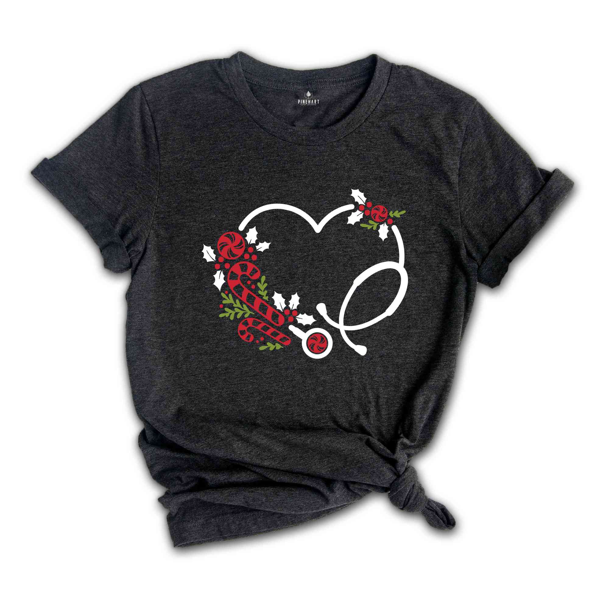 Nurse Christmas Shirt, 2024 Nurse Tee, Stethoscope Heart Shirt, Registered Nurse Tees, Christmas Gift for Nurse, Nursing School Shirt