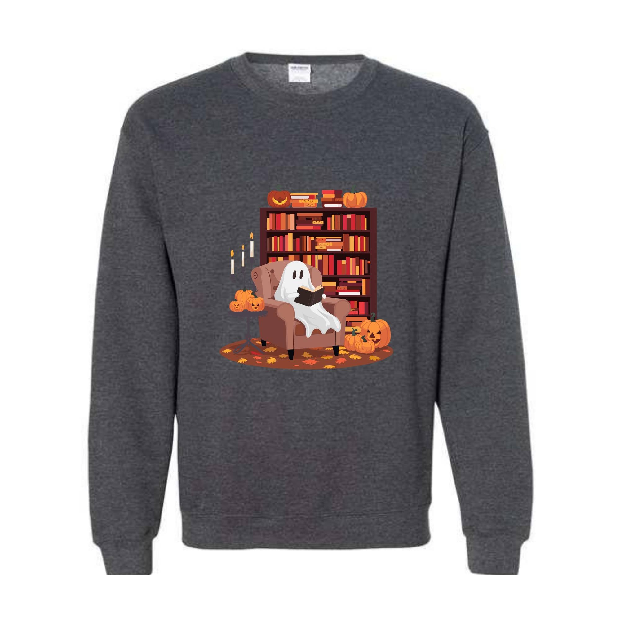 Ghost Reading Books Sweatshirt, Librarian Ghost Halloween, Halloween Teacher Sweat, Halloween Shirt, Teacher Gift, Boo School