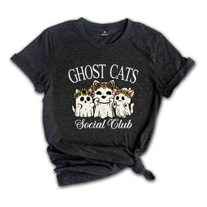 Ghost Cats Social Club Shirt, Cute Halloween Shirt, Halloween Mom Shirt, Cute Halloween Gift, Halloween Cat Shirt, Animal Lover Shirt