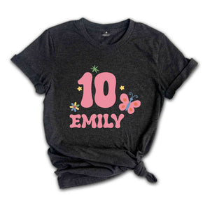 Custom In My Double Digits Era Shirt, Birthday Party Shirt, Matching Birthday Shirt,10th Birthday Shirt, Double Digits Birthday Girl Shirt