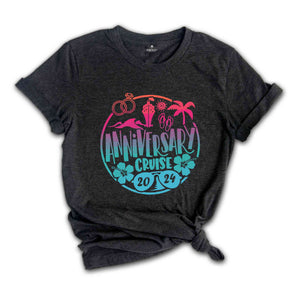 Anniversary Cruise 2024 T-Shirt, Couple Shirt, Wedding Shirt, Matching Couple Shirt, Cruise Party Tee, Summer Couple Tee