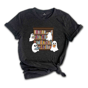 Reading Ghost Shirt, Ghost Shirt, Bookish Ghost Shirt, Book Reader Halloween Shirt, Book Ghosts Shirt, Halloween Shirt, Bookworm Shirt