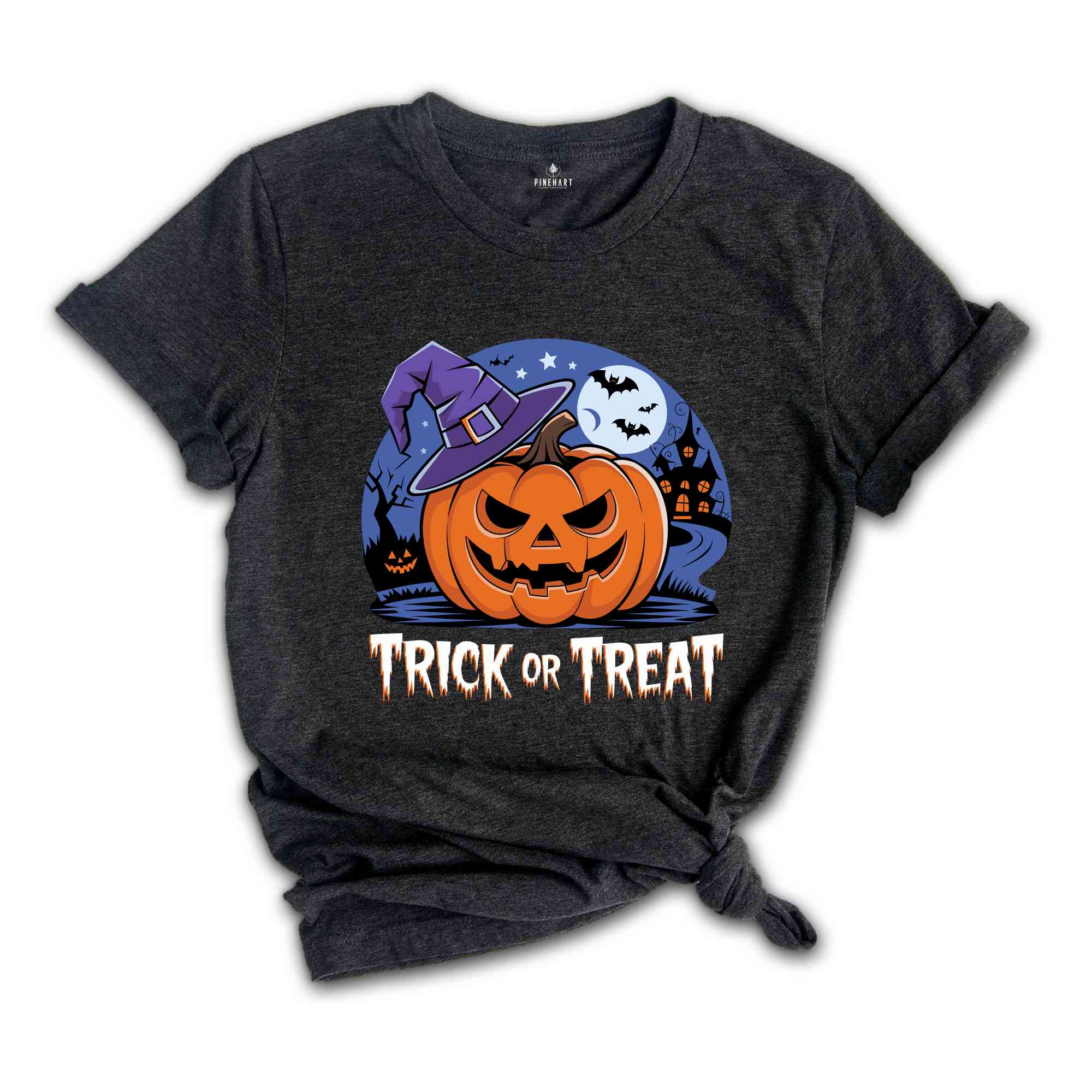 Trick or Treat Shirt Shirt, Halloween Town Shirt Gift, Funny Halloween Shirt, Pumpkin and Bats Shirt, Halloween Party Gift, Halloween Shirt