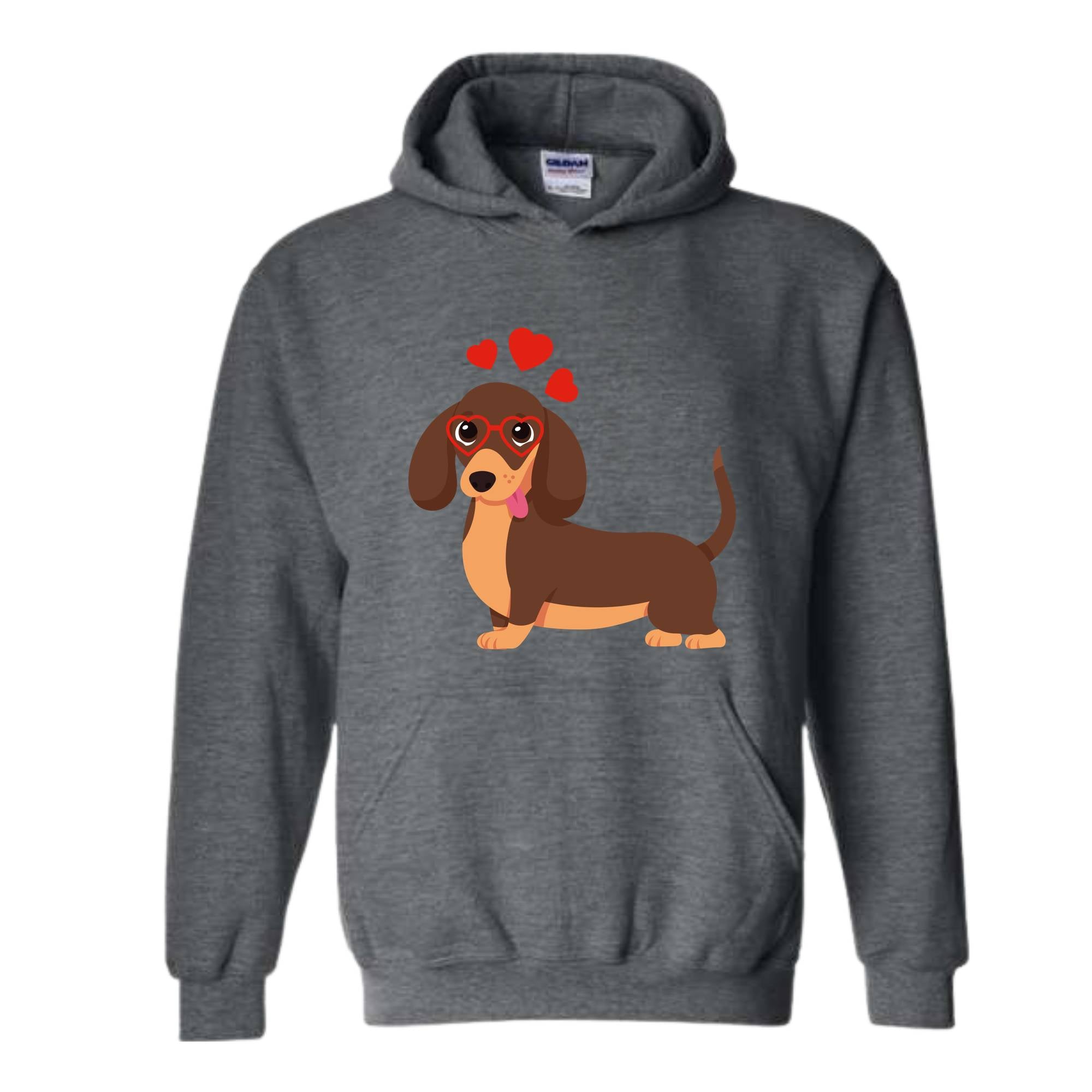 Valentine Dog Sweatshirt, Dog Lover Shirt,Valentines Day Dog Mom Shirt, Love Themed Weiner Dog Hoodie, Valentine Dog Sweatshirt