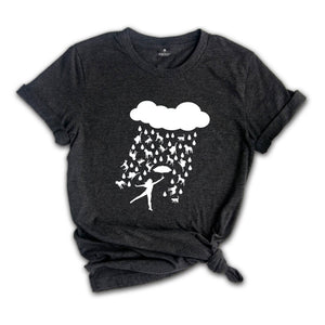 Raining Dogs And Cats Shirt, Pet Lover Tee, Animal Lover Shirt, Pet Owner Gift, Cute Cat Dog Rain Apparel, Funny Cat Mom Gift