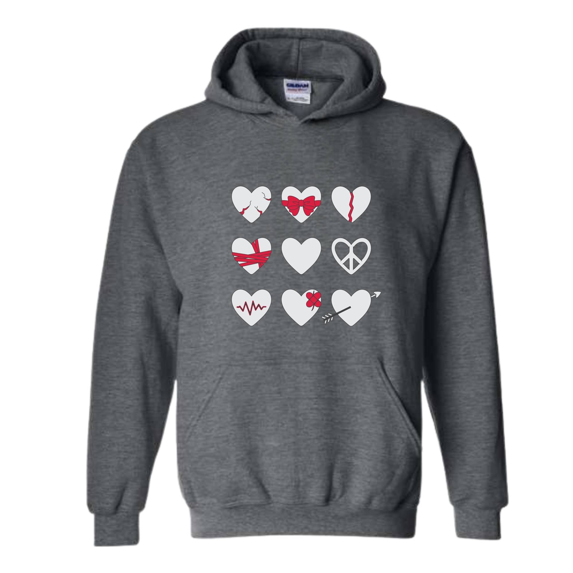 Womens Valentines Hearts Hoodie, Valentine Hoodie, Hearts Valentine Gift, Valentine Sweatshirt, Valentines Day Sweatshirt,