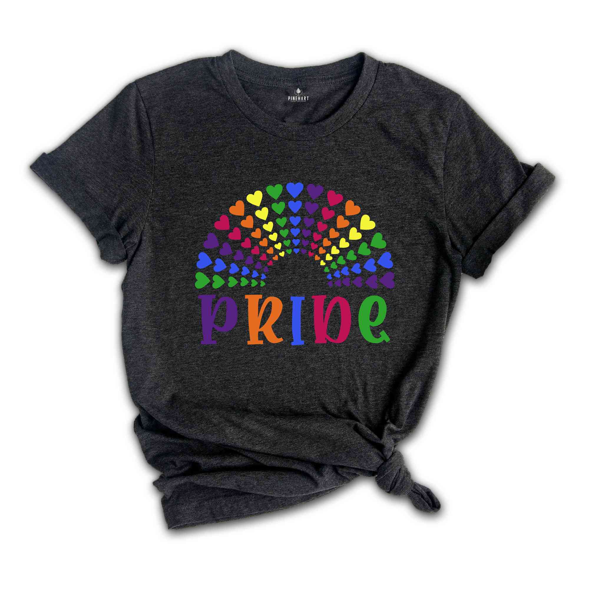 Pride Heart Shirt, Rainbow Shirt, LGBTQ+ Shirt, Pride Month Shirt, Hurts No One Tshirt, Equality Shirt, Love is Love