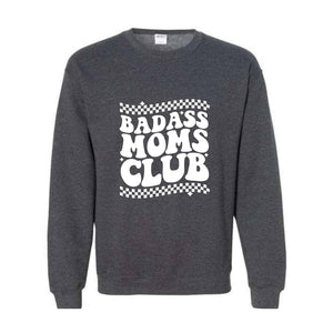 Badass Moms Club Sweat, Rock Moms Sweatshirt, Cool Moms Squad Shirt, Gothic Style Sweater, Rock n Roll Mama Pullover, Gift For Mom