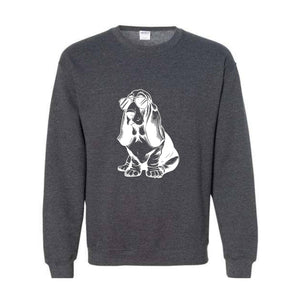 Funny Basset Hound With Sunglasses Sweatshirt, Hipster Dog Hoodie, Dog Mom Hoodie, Gifts For Dog Lovers