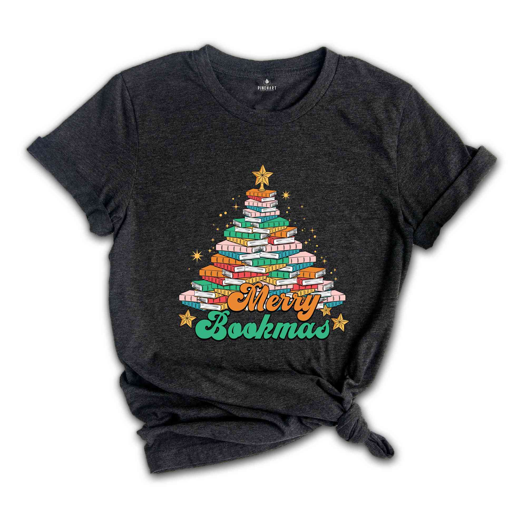 Merry Bookmas Shirt, Christmas Tree Shirt, Book Tree Shirt, Christmas Gift, Librarian Shirt, Book Lover Shirt, Bookworm Shirt, Xmas Shirt