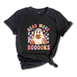 Read More Booooks Shirt, Halloween Ghost Shirt, Librarian Shirt, Librarian Halloween, Book Lovers Shirt, Ghost Book Shirt, Spooky Season