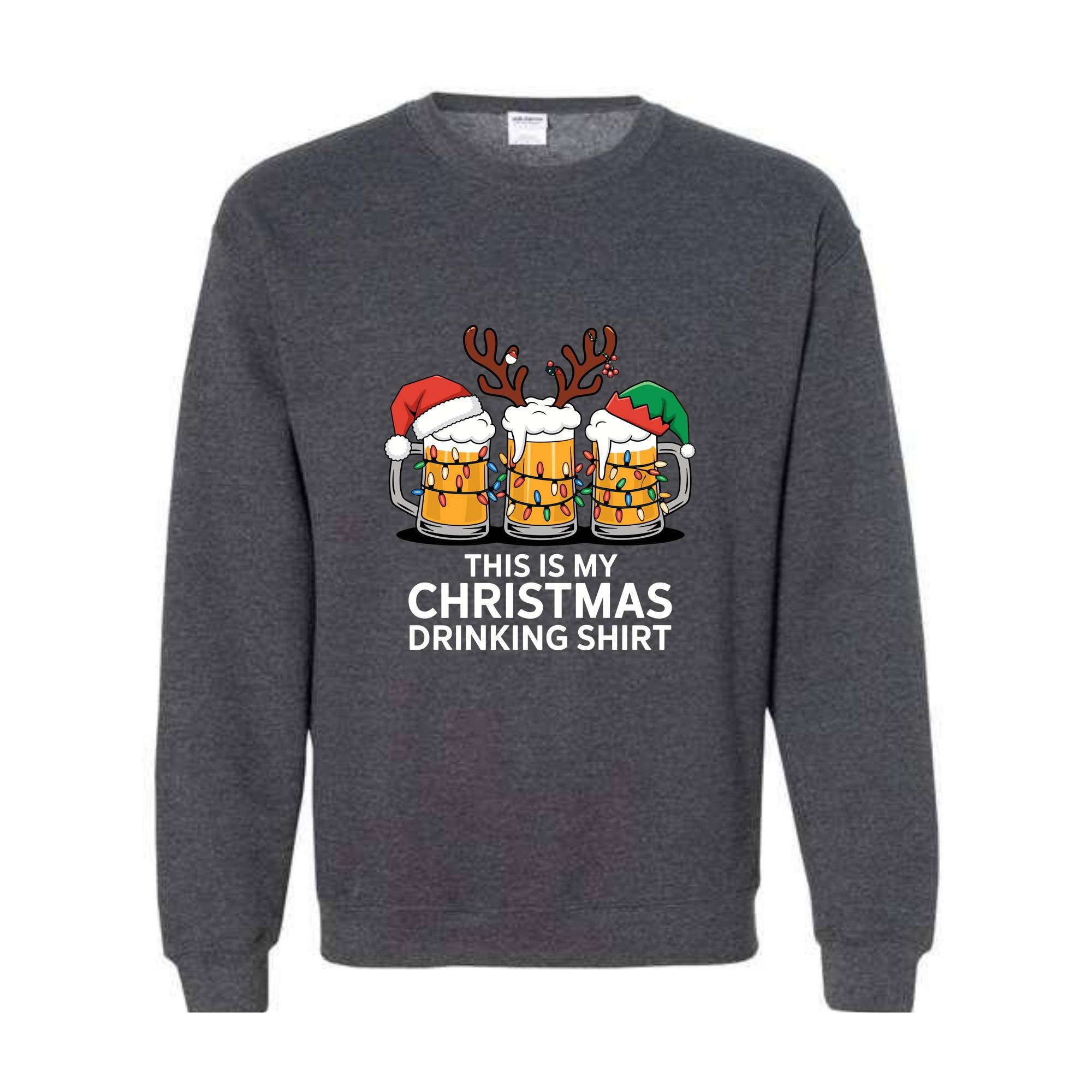 This Is My Christmas Drinking Sweatshirt, Beer Drinking Christmas Sweatshirt,  Beer Lover Gifts