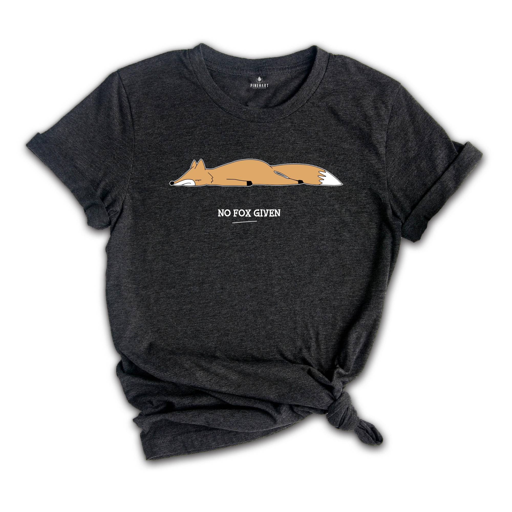 No Fox Given T-shirt, Funny Animal Shirt, Fox Lover Tee, IDGAF Shirt, Sleeping Fox Shirt, Funny Birthday Gift