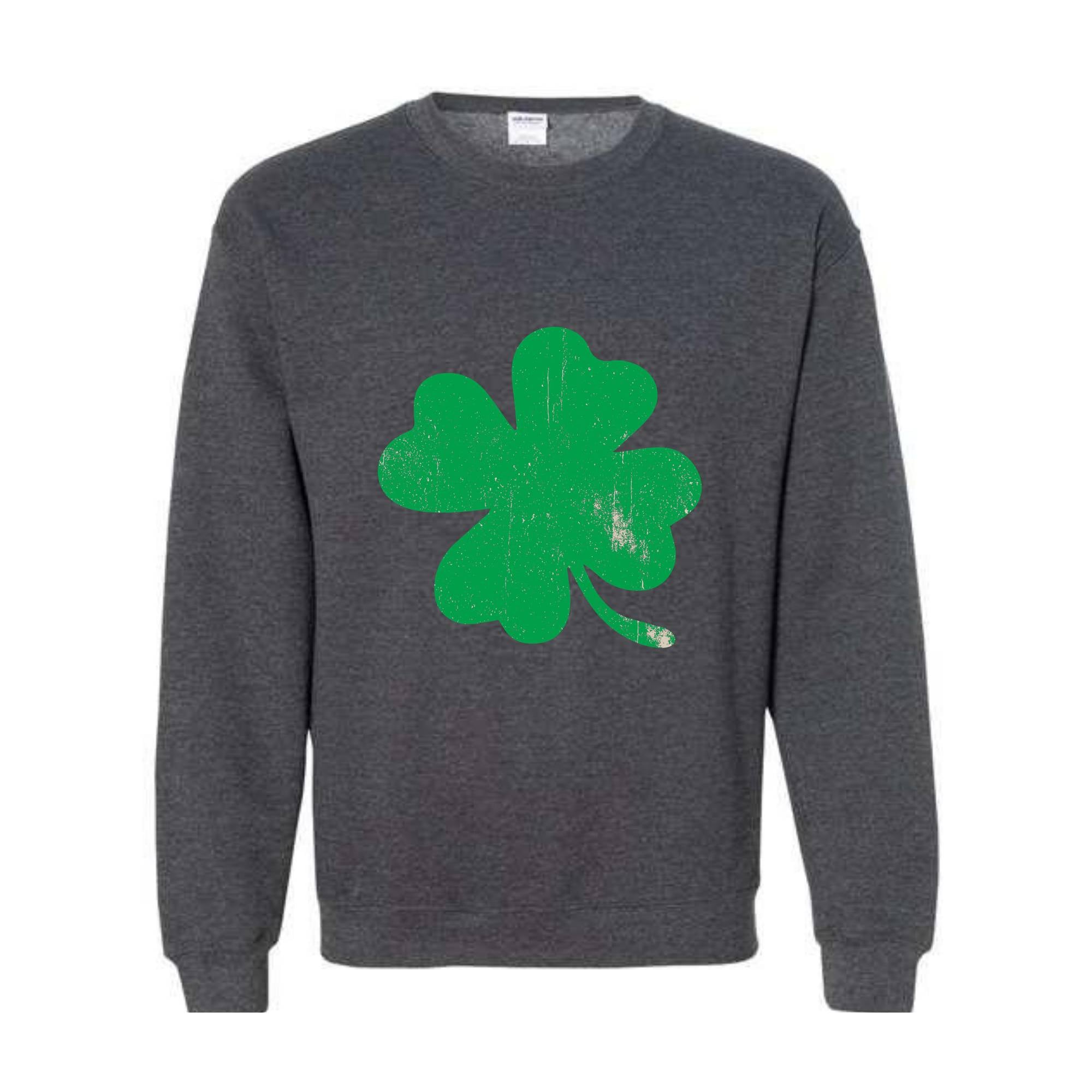 Retro Shamrock Sweatshirt, Clover Sweatshirt, Cute St Patrick’s Day Hoodie, Lucky Hoodie, Irish Hoodie, Four Leaf Clover Hoodie