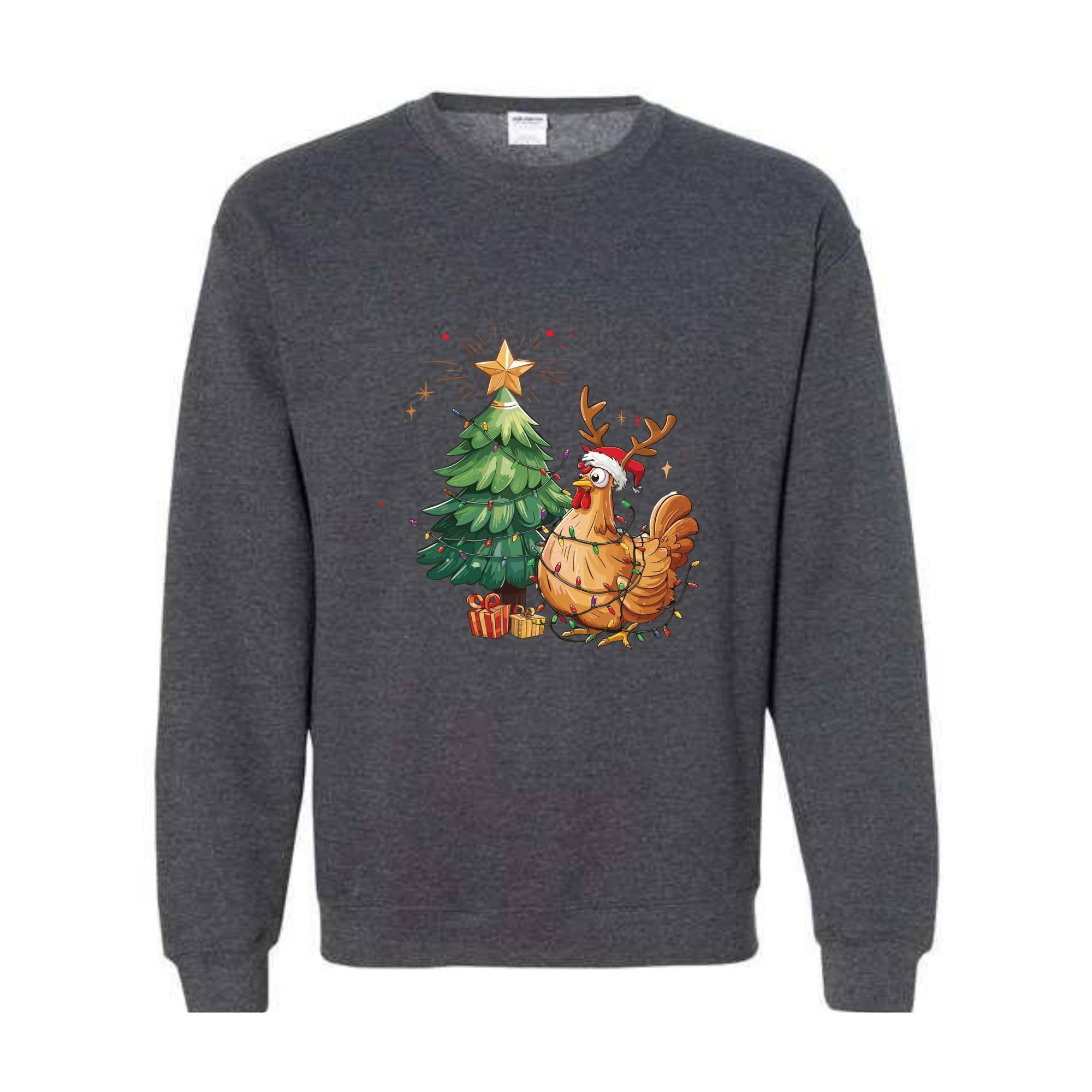 Chicken Christmas Sweatshirt, Cute Farm Girl, Funny Chicken Shirt, Chicken lover Gifts