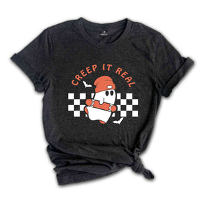 Creep It Real Halloween Shirt, Vintage Ghost Halloween Shirt, Retro Fall Shirt, Fall Shirt, Halloween Ghost Tee