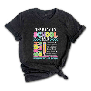 The Back to School Teacher Tour T-Shirt, Teacher Shirt, Back to School Shirt, Gifts For Teachers, First Day Of School Shirt