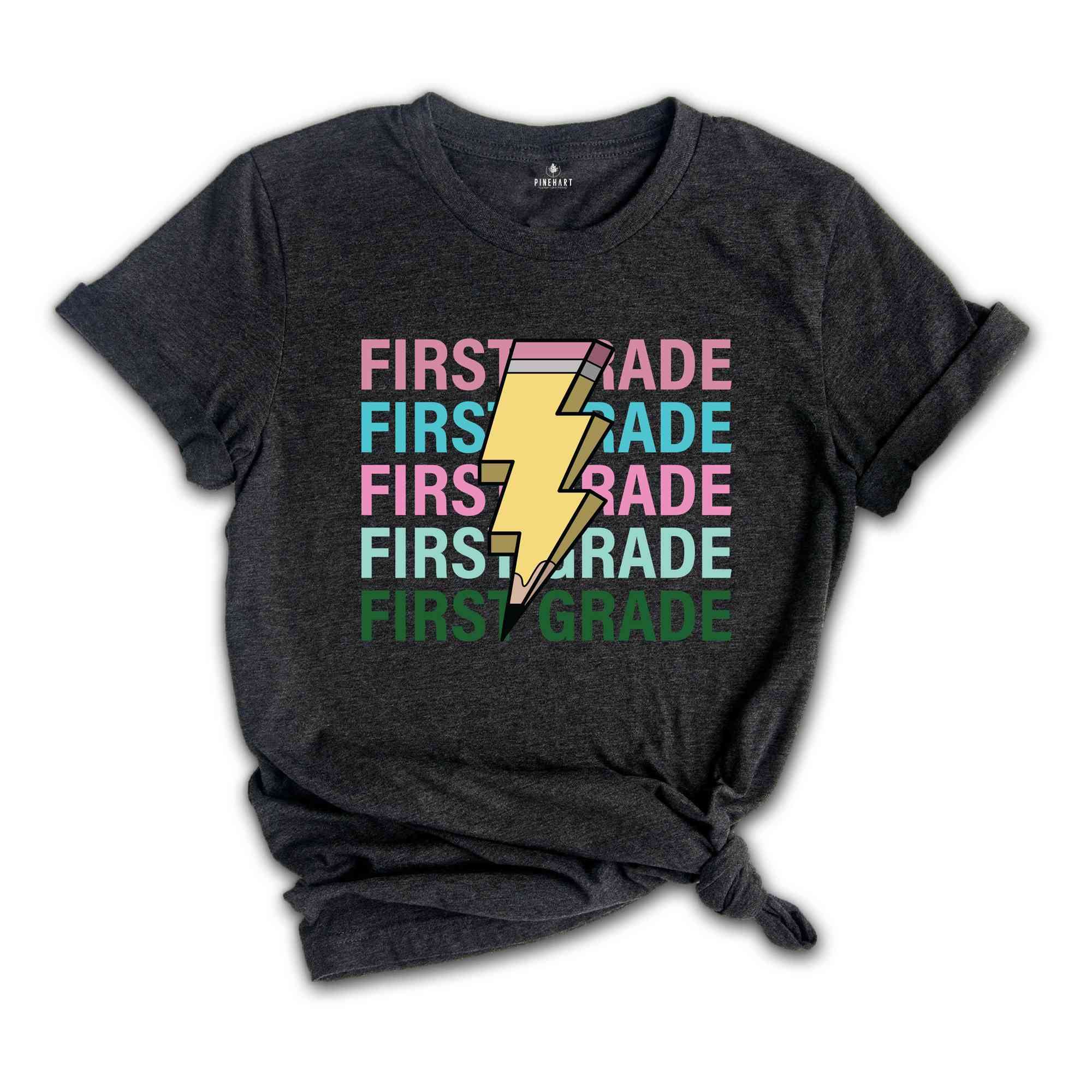 First Grade Pencil Shirt, Pencil Bolt Shirt, Retro Shirt, Back To School Shirt, School Shirt, Teacher Shirt, Pencil Shirt, Teacher Gift