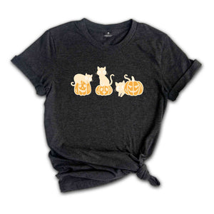 Halloween Cats Shirt, Pumpkins Halloween Shirt, Сute Cat Shirt, Halloween Cat Shirt, Black Cat Shirt, Cat Lover Shirt, Cat Shirt, Funny Cat