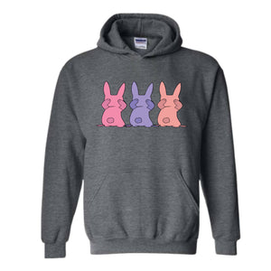 Three Rabbits Hoodie, Animal Hoodie, Wildlife Hoodie, Hipster Bunny Hoodie, Bunny Hoodie