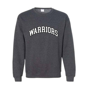 Team Mascot Sweatshirt, Warriors Team Sweatshirt, Warriors Football Sweatshirt, Football Fan Sweatshirt, Warriors School Spirit