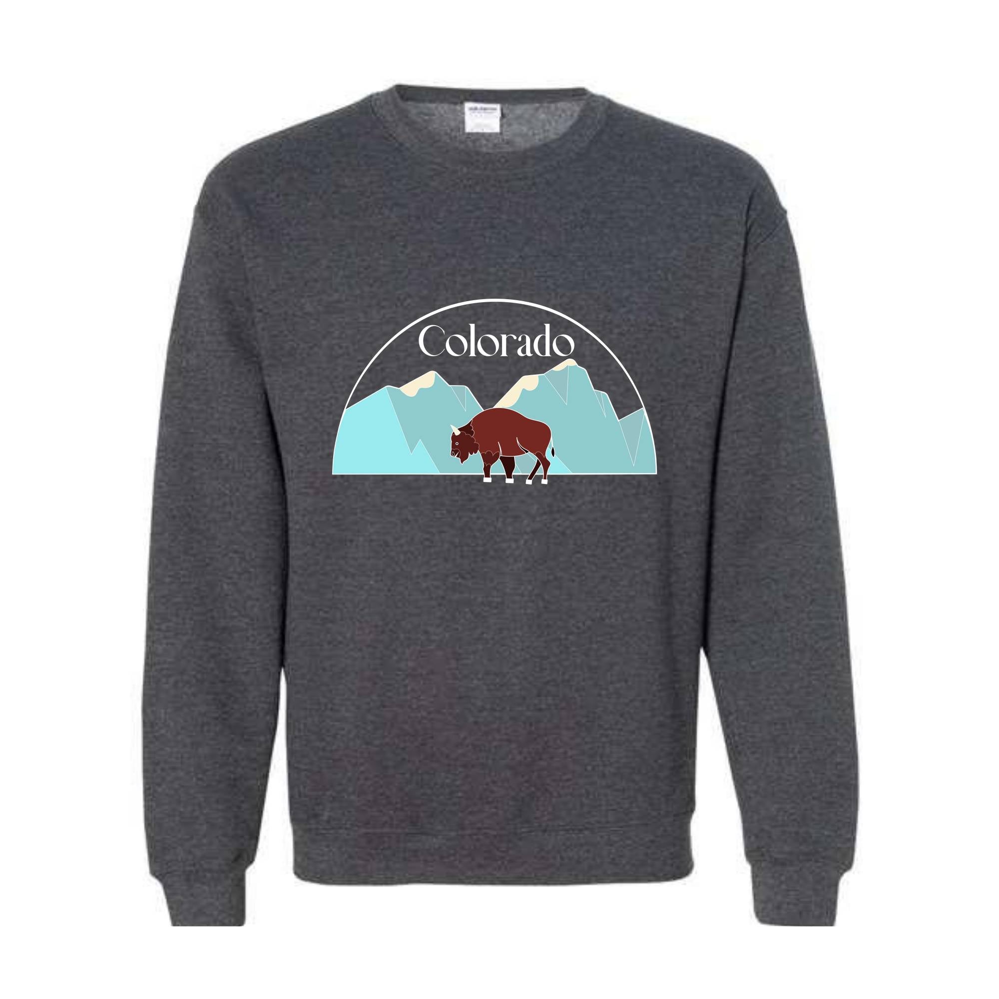 Colorado State Sweatshirt, Trendy State Sweatshirt, Colorado Mountain Sweatshirt, Mountain Sweatshirt, Buffalo Sweatshirt, Holiday Hoodie