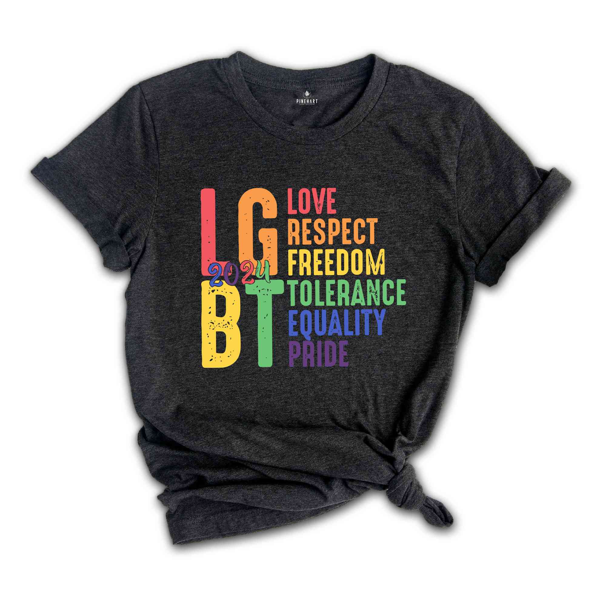 Pride Love Respect Shirt, Pride Love Respect Freedom Tolerance Equality T-Shirt, Pride Rainbow Shirt, Pride Lesbian Shirt, Equality Shirt