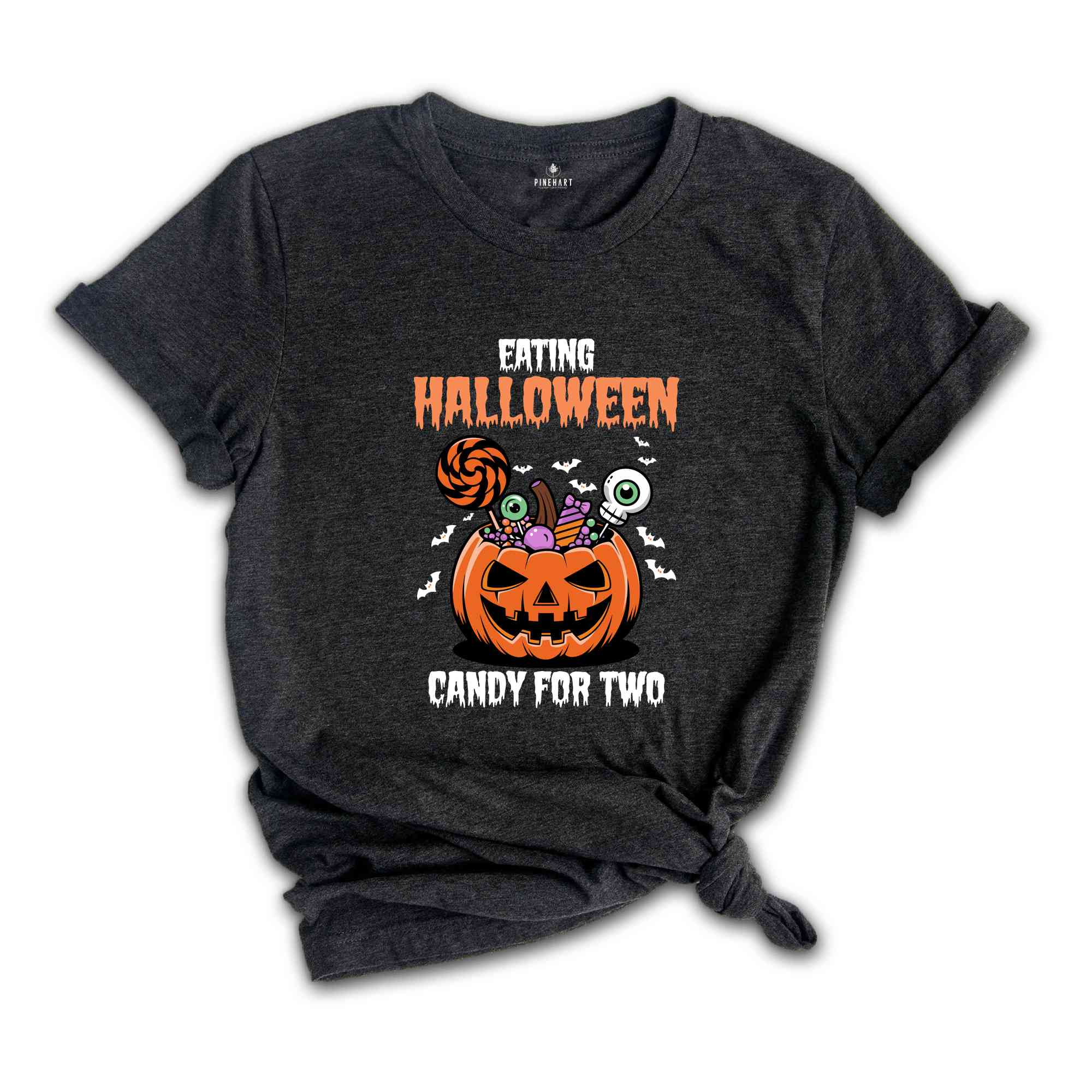 Eating Halloween Candy for Two Shirt, Halloween Shirt, Pregnancy Announcement Shirt, Baby Reveal Shirt, Halloween Pregnant Mom Tee