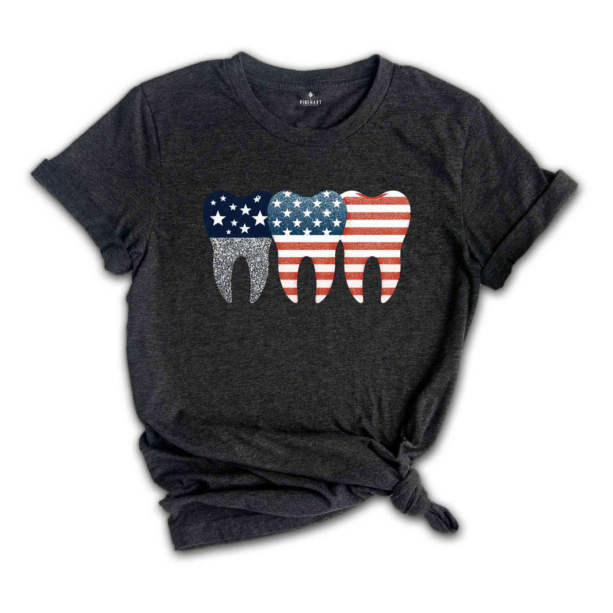 4th of July Dental Shirt, American Dentist Tee, Gift For Dentist, Independence Day Celebration Shirt, Dental Squad Tee