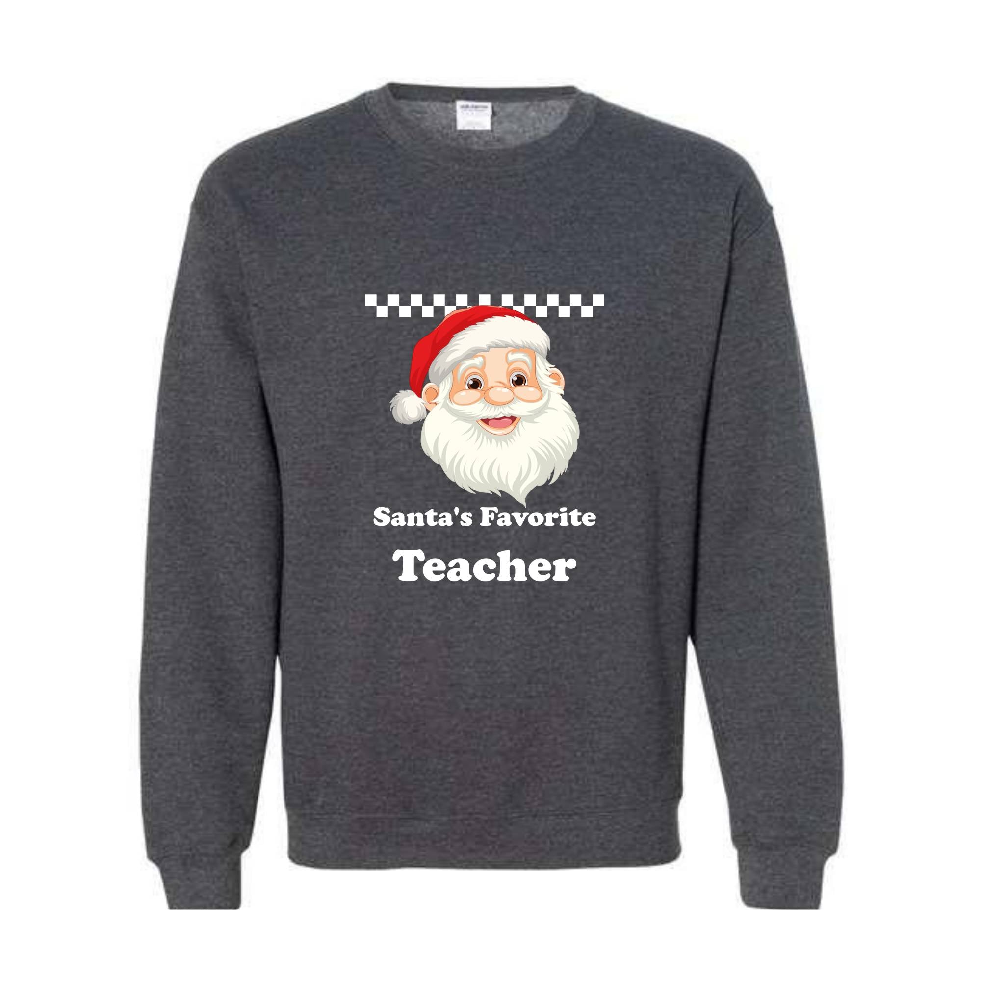 Santa's Favourite Teacher Sweatshirt, Favourite Teacher Gift, Santa Sweatshirt, Teacher Christmas Sweatshirt, Teacher Xmas Gift