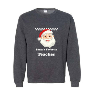 Santa's Favourite Teacher Sweatshirt, Favourite Teacher Gift, Santa Sweatshirt, Teacher Christmas Sweatshirt, Teacher Xmas Gift