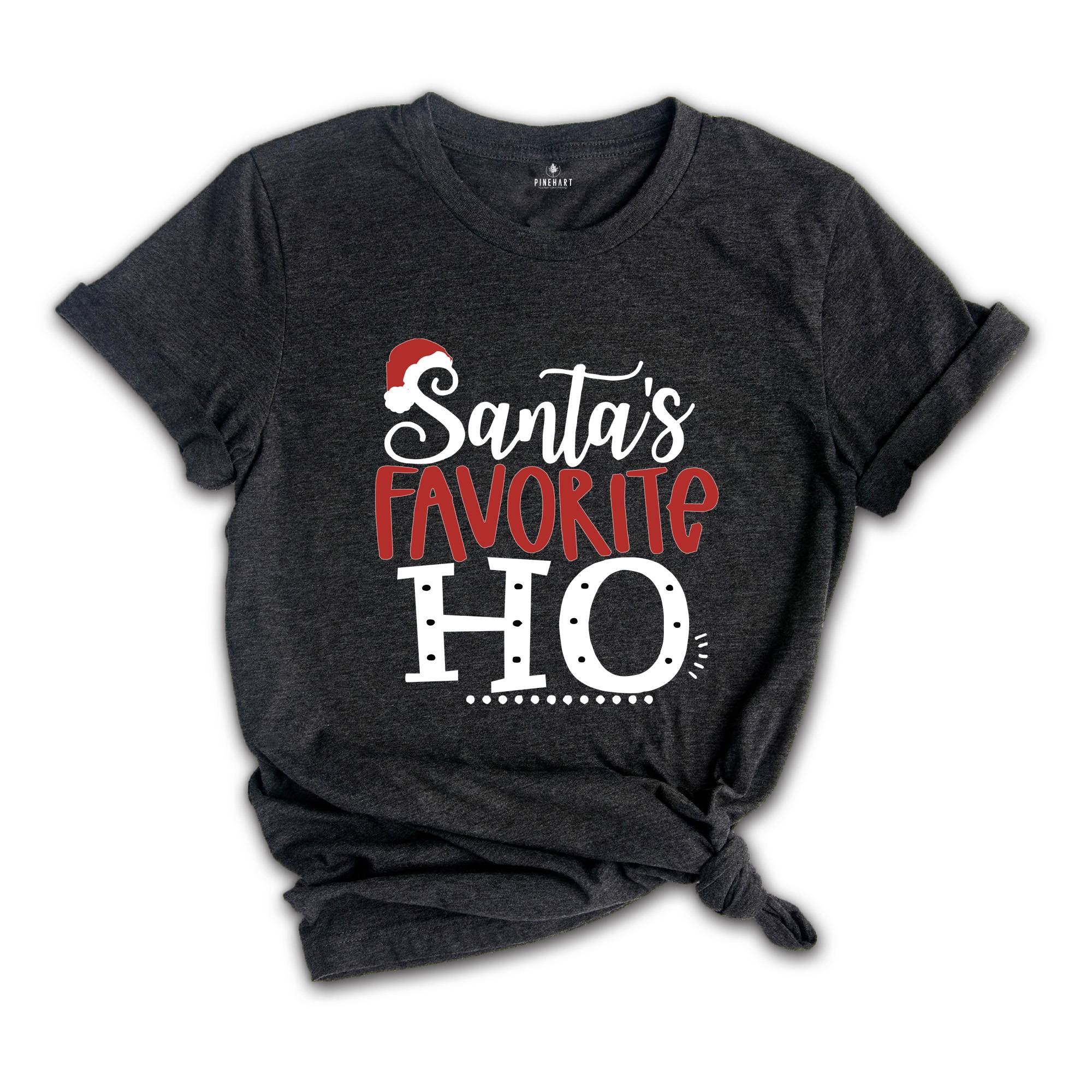 Christmas Santa Shirt, Santa's Favorite Ho Shirt, Matching Christmas T-Shirt, Christmas Couple Gift, Holiday Vibes Tee