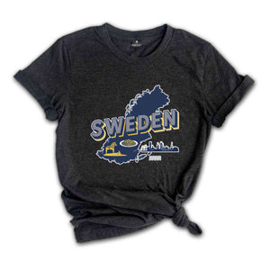 Retro Sweden Shirt, Sweden Travel Shirt, Country Travel Shirt, Shirt For Traveler, Travel Lover Gift, Travel Tee, Trip Shirt