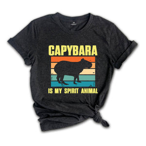 Capybara Is My Spirit Animal Shirt,Animal Lover Tee,Capybara Lover T-Shirt,Cute Animal Tshirt,Capybara Gift,Vintage Graphic Tee,Funny Quotes