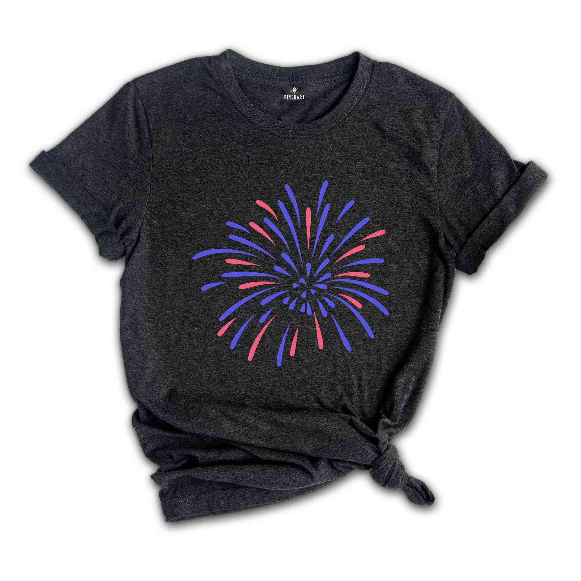 Firework USA Shirt, 4th Of July Shirt, Independence Day Shirt, Gift For American, Red White Blue Shirt, Patriotic Shirt, American Tee