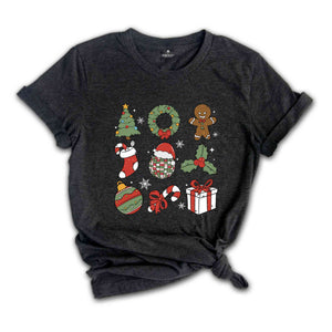 Groovy Christmas Elements Shirt, Retro Christmas Shirt, Santa Claus Shirt, Christmas Candy Shirt, Christmas Gift