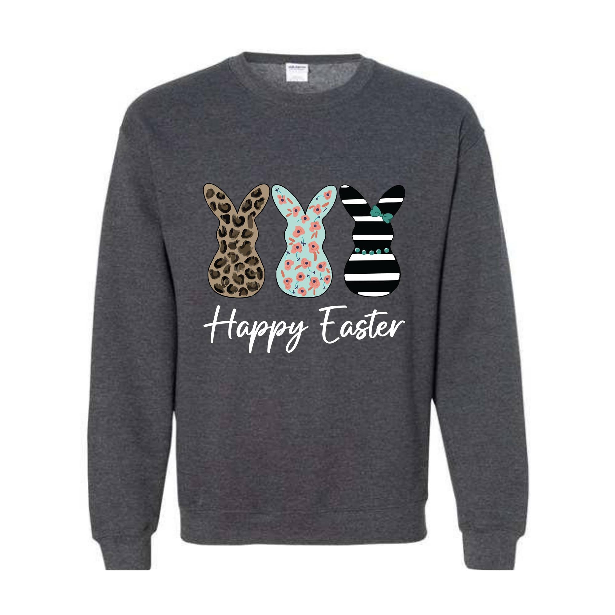 Happy Easter Sweatshirt, Leopard Bunny Sweatshirt, Floral Bunny Hoodie, Happy Easter Hoodie, Easter Gifts