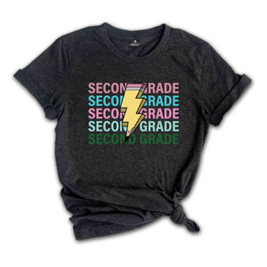 Second Grade Pencil Shirt, Pencil Bolt Shirt, Retro Shirt, Back To School Shirt, School Shirt, Teacher Shirt, Pencil Shirt, Teacher Gift