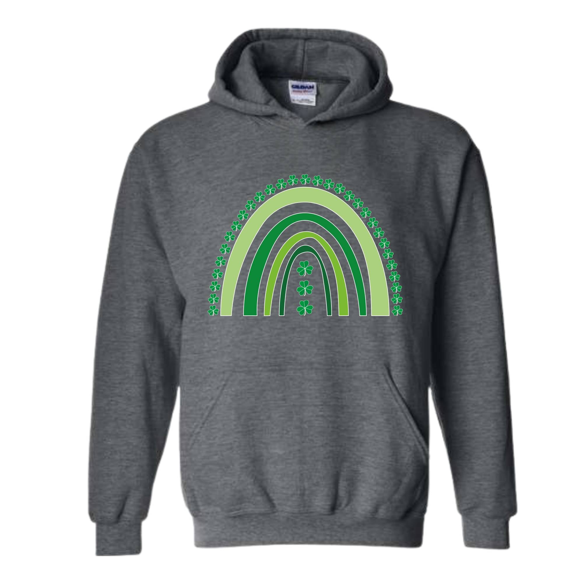 Rainbow Shamrock Sweatshirt, Rainbow Lucky Sweatshirt, St Patricks Hoodie, Patricks Day Sweatshirt, Rainbow Shamrock Lucky Irish Sweatshirt