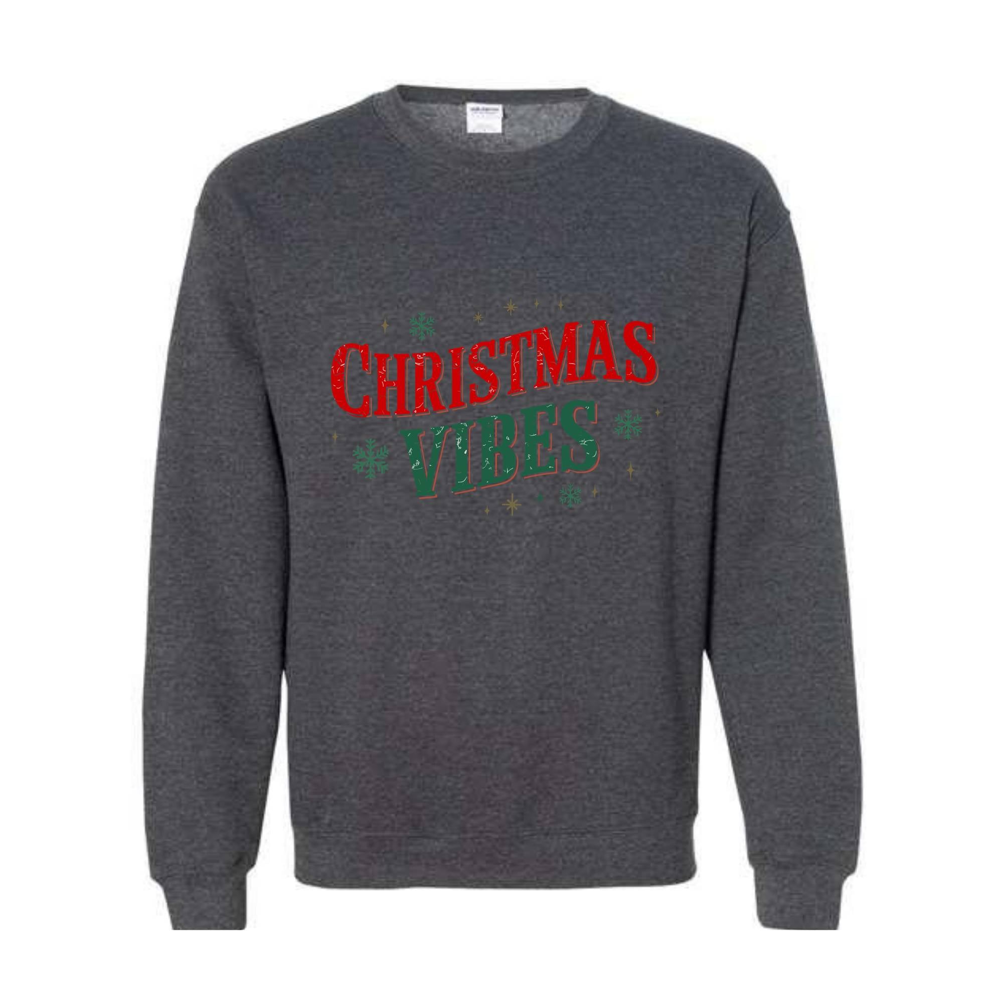 Retro Christmas Vibes Sweatshirt, Womens Christmas Sweatshirt, Holiday Sweater, Cute Christmas Sweatshirt, Christmas Gift, Winter Shirt