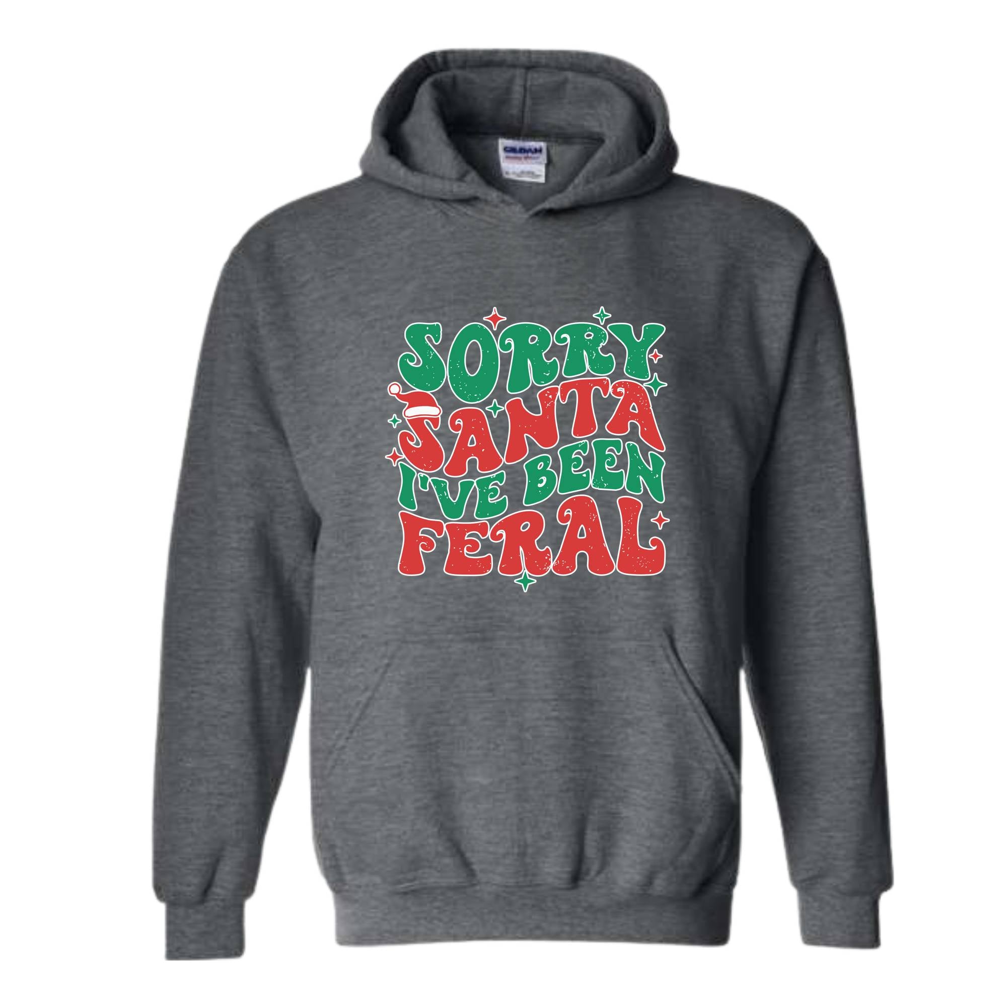 Sorry Santa I've Been Feral Sweatshirt, Funny Christmas Sweatshirt, Christmas Vibes Sweater, Cute Christmas Sweatshirt