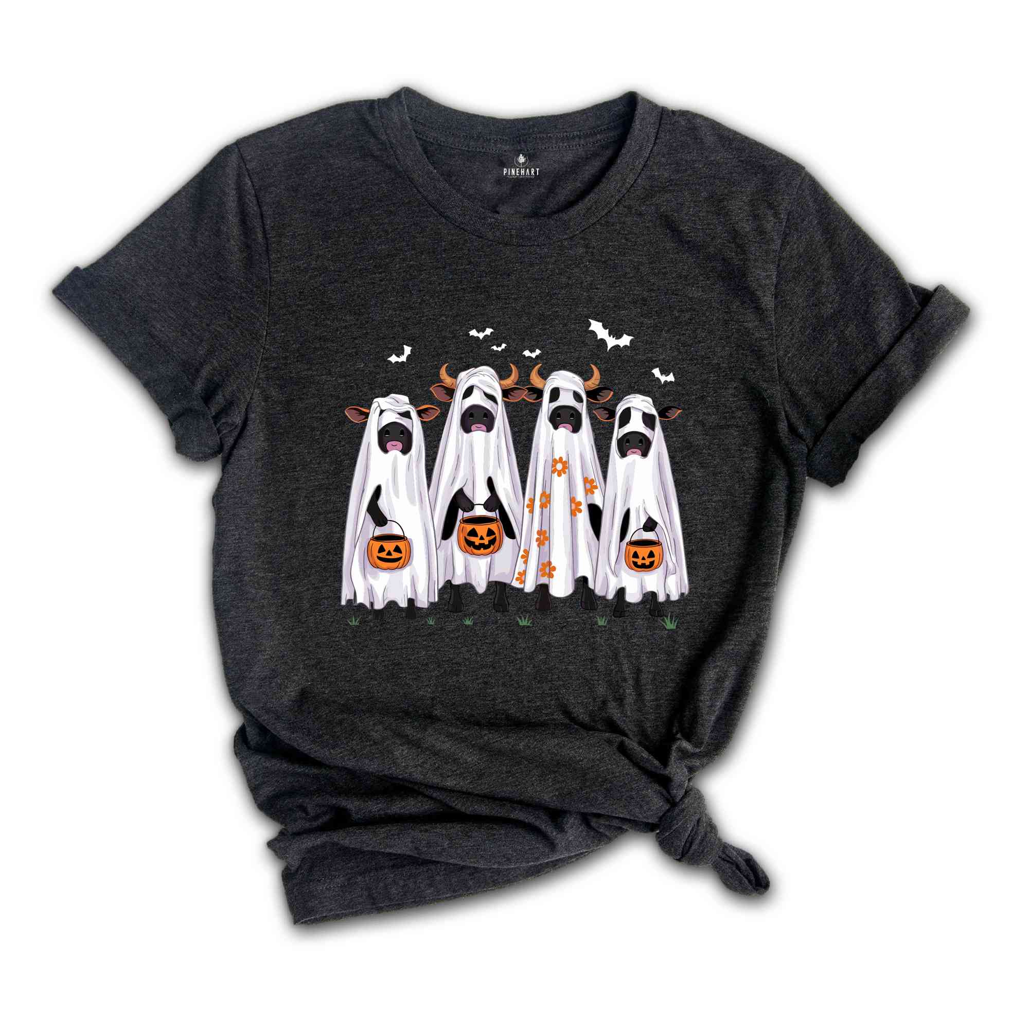 Ghost Cows Halloween Shirt, Halloween Ghost Cows Shirt, Halloween Animals, Ghost Shirt, Cow Lovers Halloween Gift