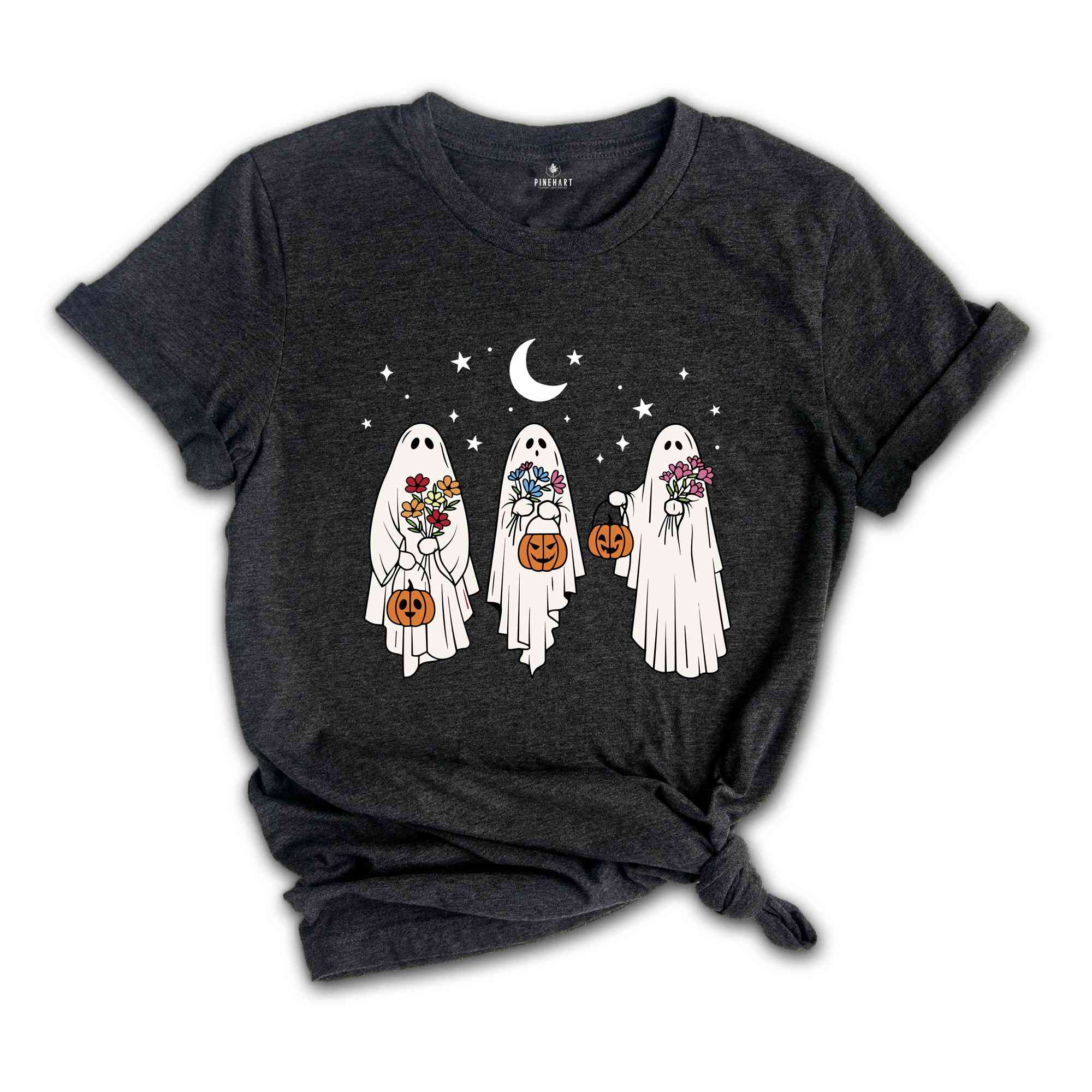 Floral Ghost Shirt, Halloween Ghost Shirt, Flower Ghost Shirt, Cute Ghost Shirt, Funny Halloween Shirt, Spooky Season Shirt