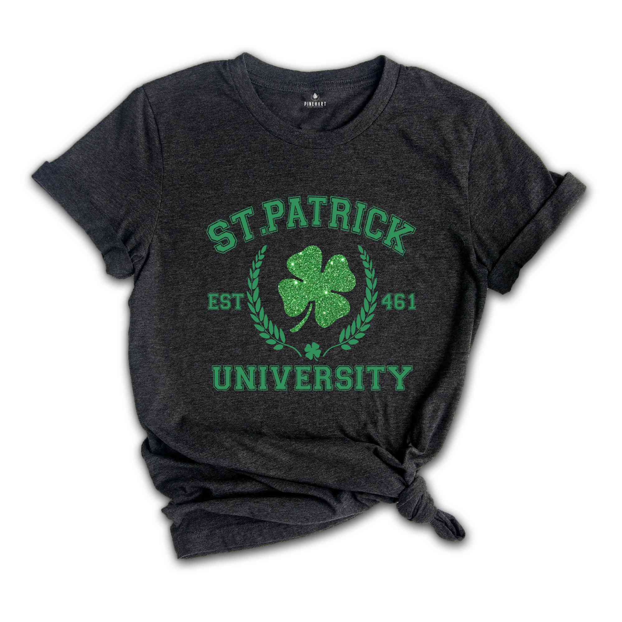 Pocket Rainbow Shamrock St Patricks Day T-Shirt, St Patricks Tee, Shamrock Tee, Lucky Shirt, St Patrick's Apparel, Rainbow Lucky Shamrock