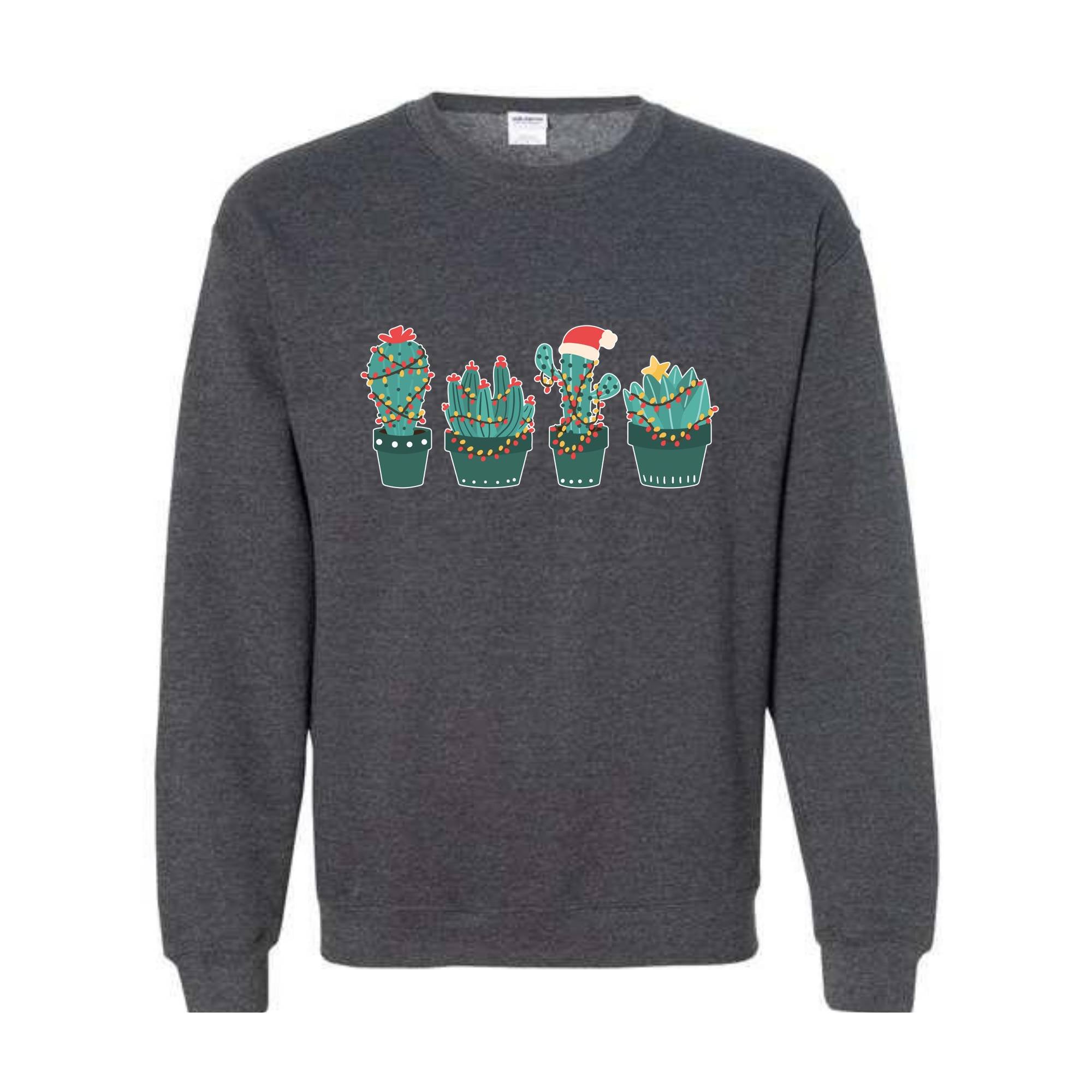 Christmas Cactus Sweatshirt, Cactus Lover Sweatshirt, SOuthern Christmas Sweatshirt, Plant Lover Gifts