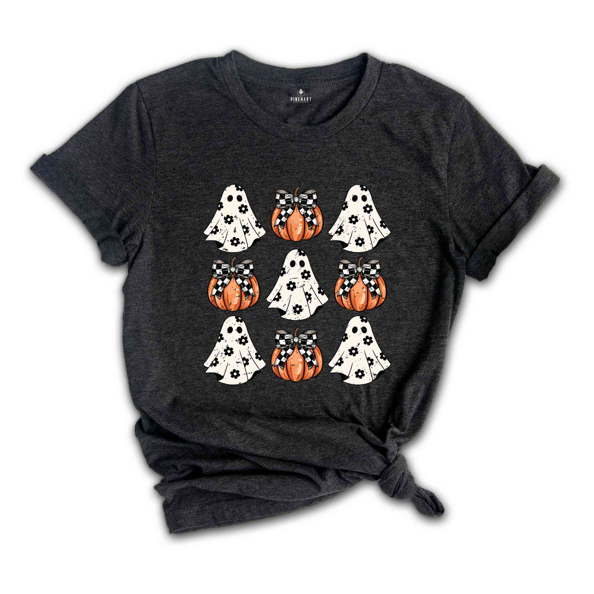 Halloween Ghost Shirt, Pumpkin Shirt, Halloween Pumpkin, Spooky Vibes Shirt, Cute Ghost Shirt, Retro Halloween Shirt, Halloween Gift