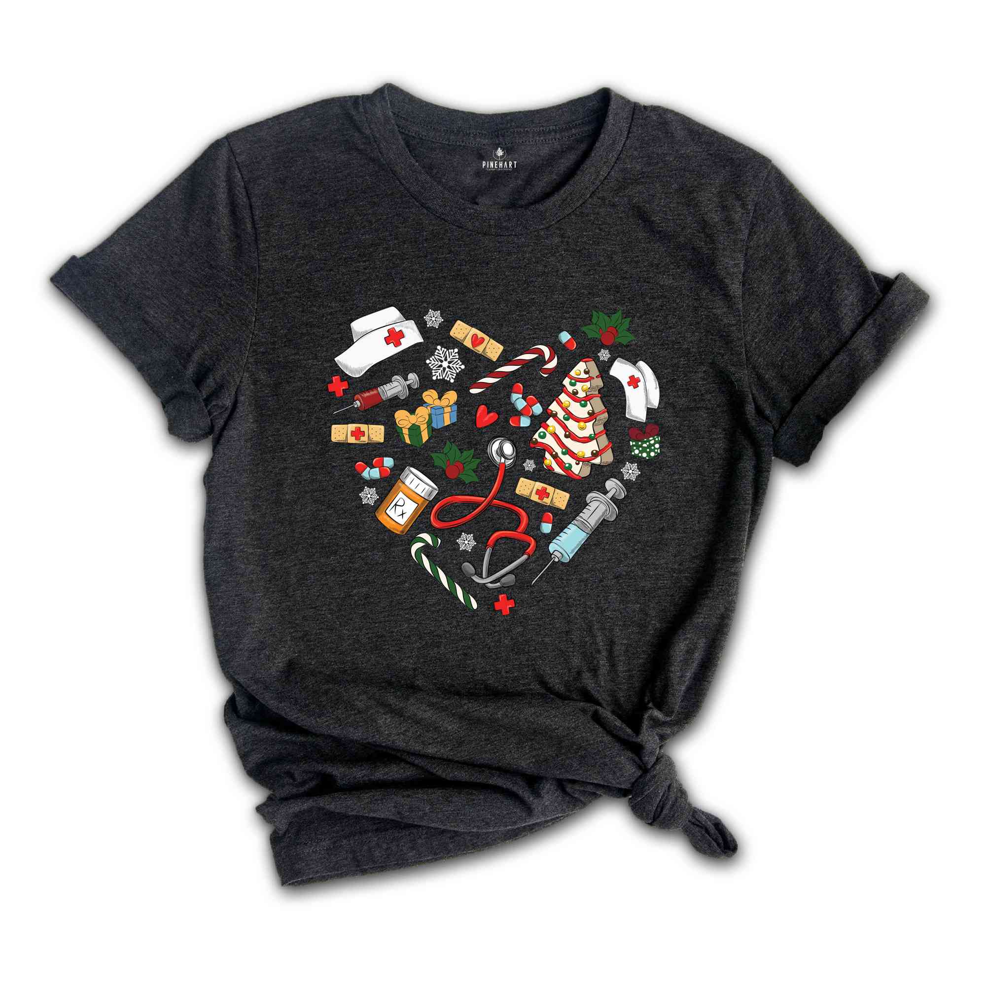 Heart Nurse Christmas Shirt, Nurse Shirt, Christmas Shirt, Christmas Nurse Shirt, Love Christmas Shirt, Heart Nurse Shirt, Cute Nurse Shirt