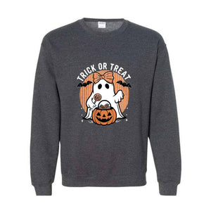 Trick Or Treat Sweatshirt, Retro Halloween Shirt, Halloween Gift, Ghost Sweatshirt, Halloween Costume, Fall Sweater, Spooky Season Tee