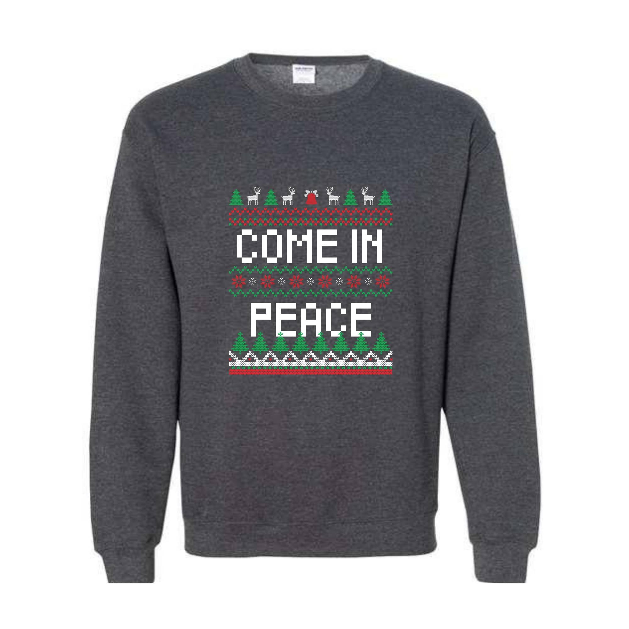 Peace Come In Peace Sweatshirt, Cute Christmas Couple Sweatshirt, Husband Christmas Sweater, Christmas Party Shirt, Christmas Couple Gift